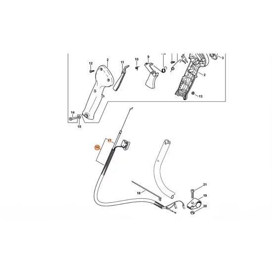 STIHL  Cięgno sterowania główną przepustnicą 4601 180 1100